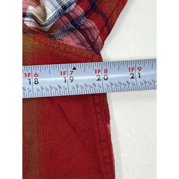 Mossimo Supply Co. Boyfriend Fit Shirt Women's Size S Red Plaid - Picture 7 of 9